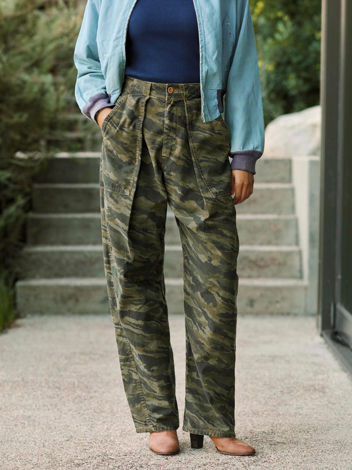 Dark Slate Gray service trouser in brushstroke camo