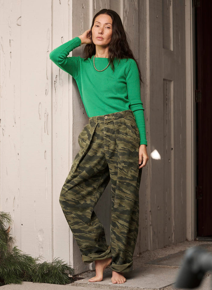 Light Gray service trouser in brushstroke camo