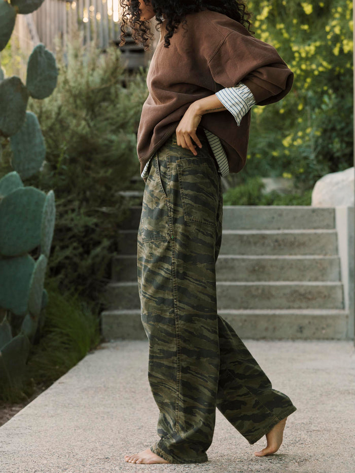 Black service trouser in brushstroke camo