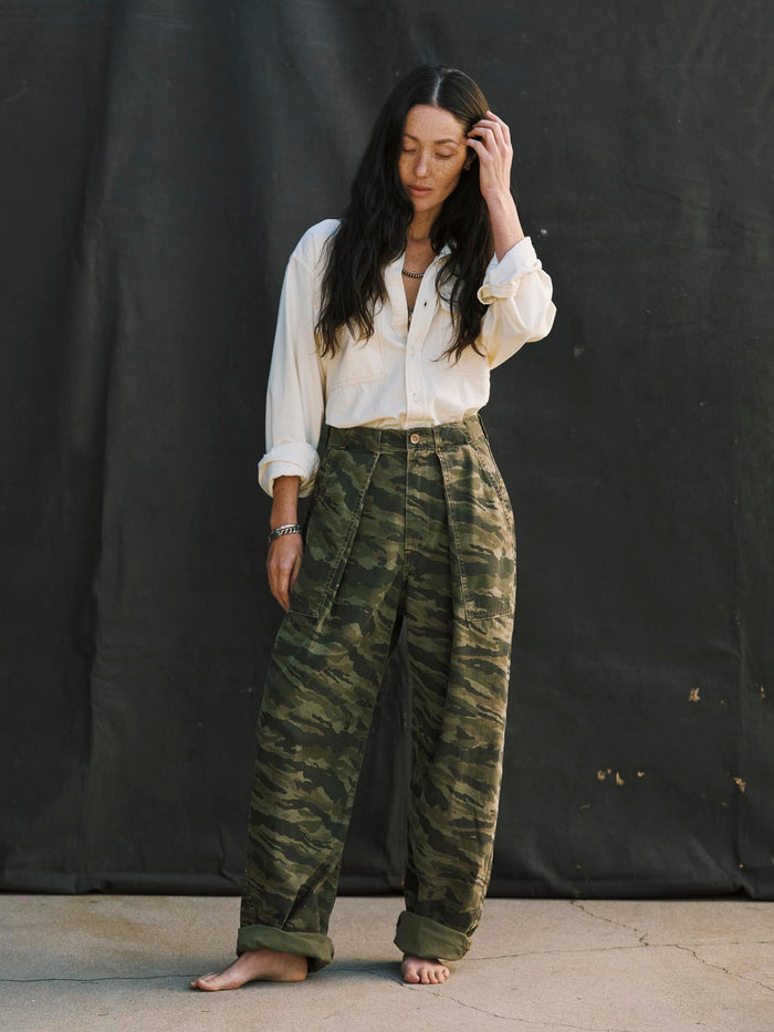 Dark Slate Gray service trouser in brushstroke camo