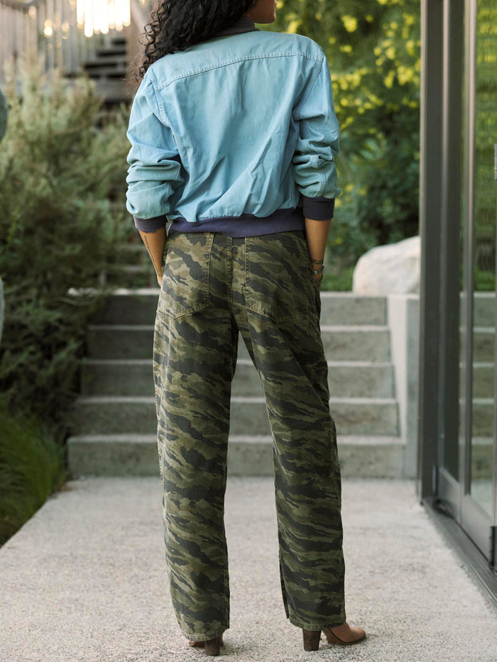 Gray service trouser in brushstroke camo