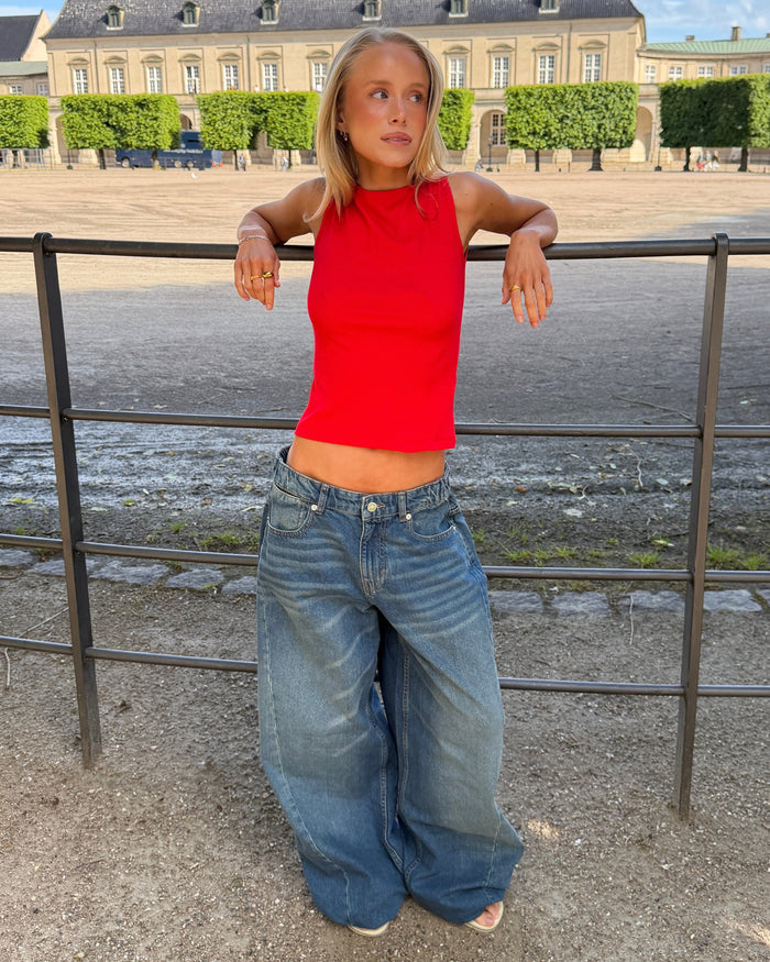SILLE BAGGY JEANS - MID BLUE