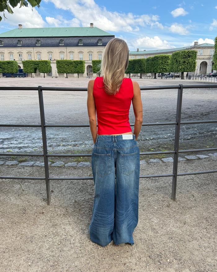 SILLE BAGGY JEANS - MID BLUE