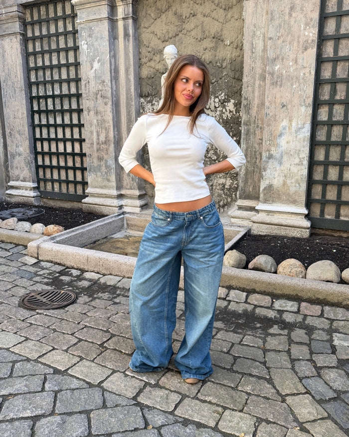 SILLE BAGGY JEANS - MID BLUE