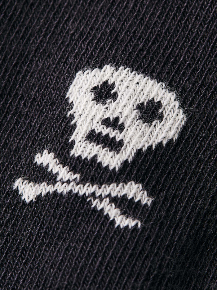 Black skull sock in charcoal