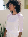 Slim Fitted Raglan Baseball T-shirt - Lavender/white