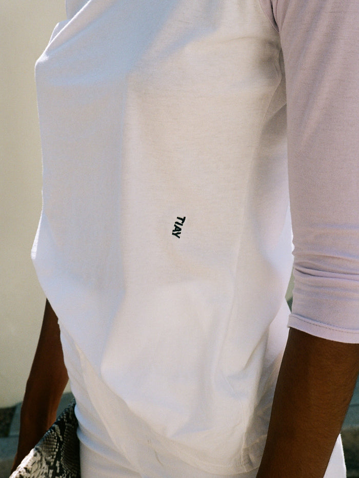 Slim Fitted Raglan Baseball T-shirt - Lavender/white