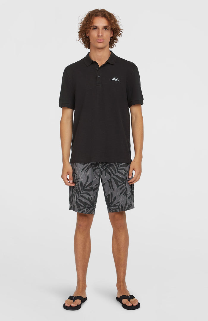 Slub Small Logo Polo | Black Out