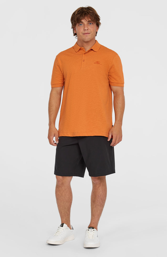 Slub Small Logo Polo | Cinnamon Stick