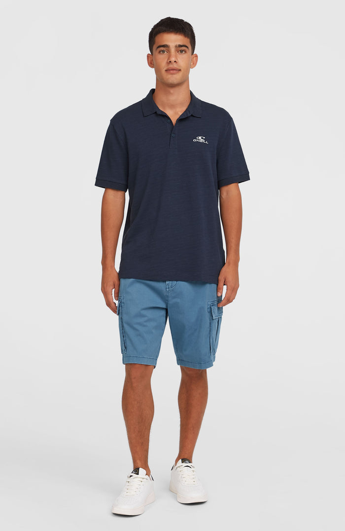 Slub Small Logo Polo | Ink Blue