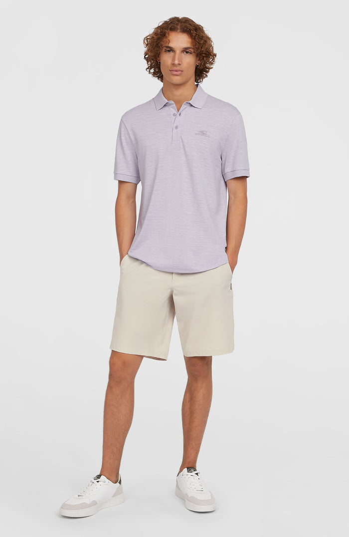 Slub Small Logo Polo | Purple Gleam