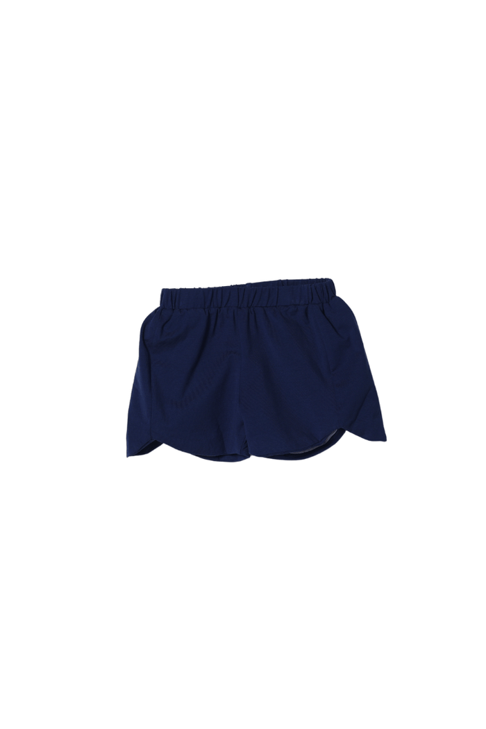 The Smocked Flamingo Apparel & Accessories Smocked Navy and White Bow Short Set