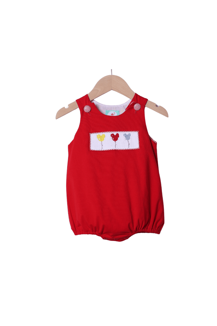 The Smocked Flamingo Apparel & Accessories Smocked Red Mouse Balloons Bubble