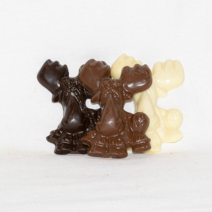 Packaged assorted chocolate treats shaped like moose