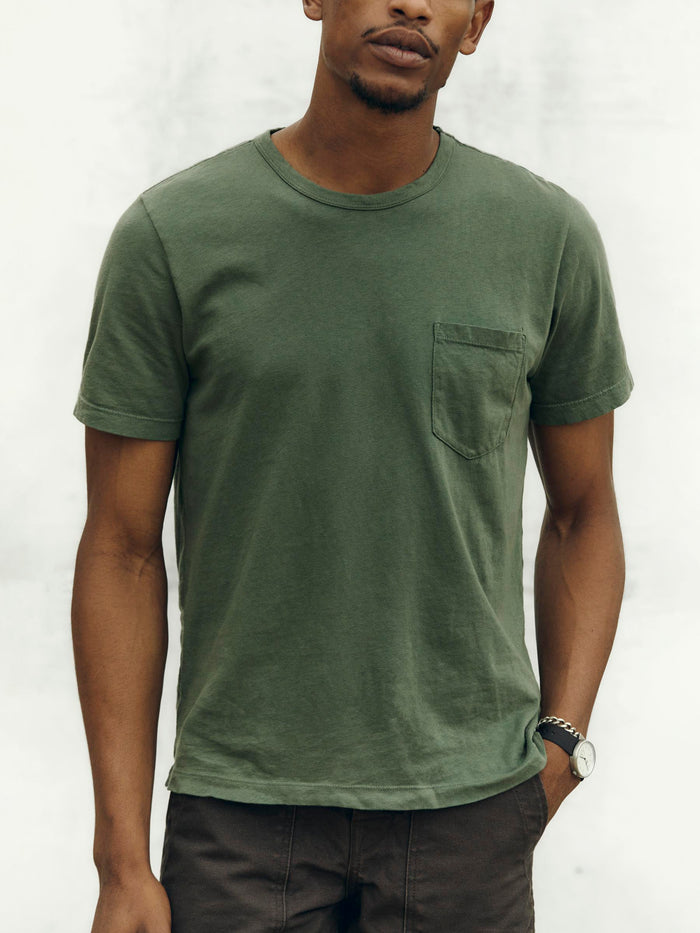 Dark Slate Gray spruce knit pocket tee