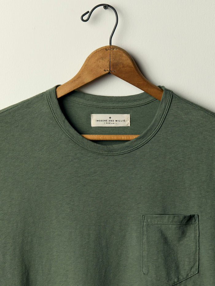 Dark Slate Gray spruce knit pocket tee