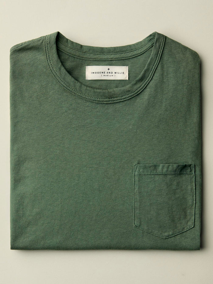 Dark Slate Gray spruce knit pocket tee