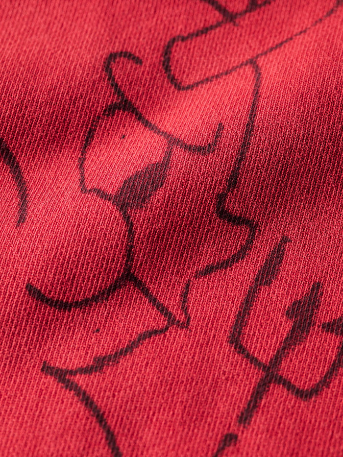 Maroon s/s "lil' devil" raglan sweatshirt