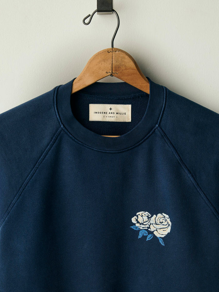 Dark Slate Gray s/s "roses" raglan sweatshirt