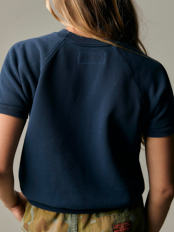 Black s/s "roses" raglan sweatshirt