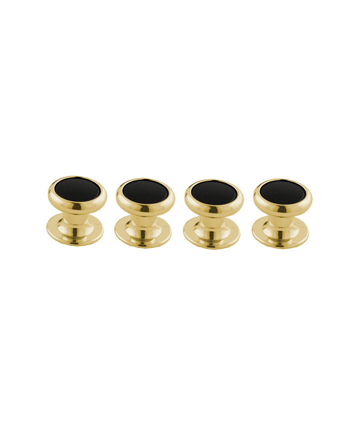 ST854809 | Onyx & Brass Studs
