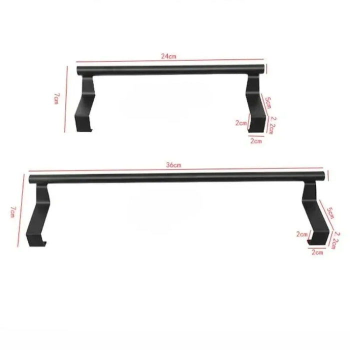 Stainless Steel Over-Door Towel Rack - Bathroom and Kitchen Storage Organizer