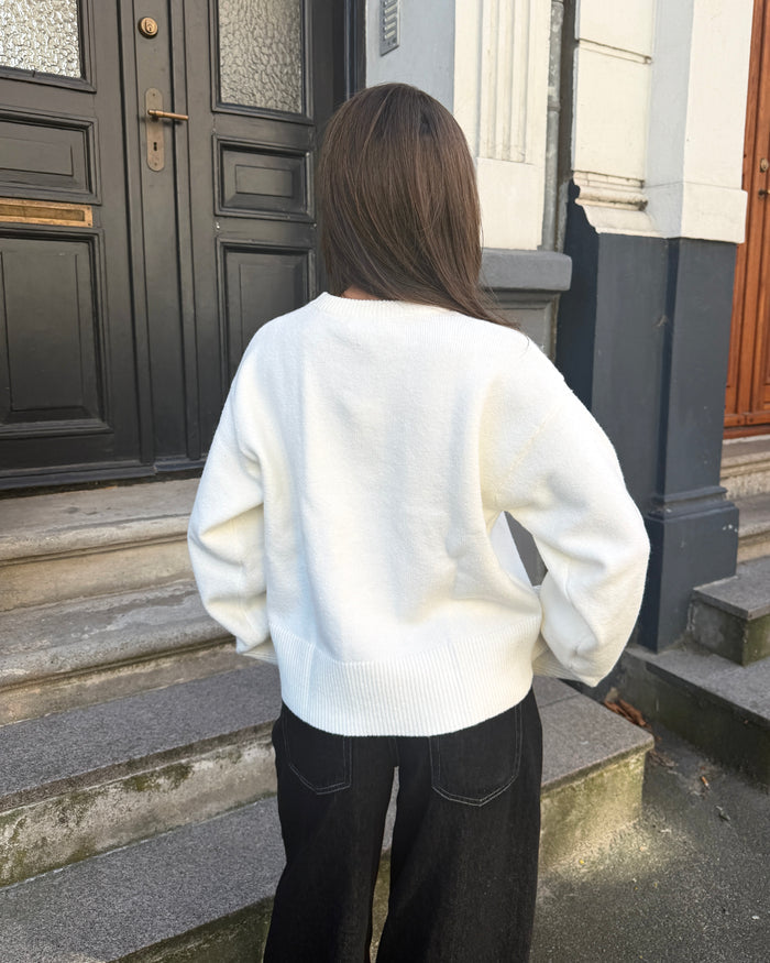 STINE OVERSIZE KNIT - OFFWHITE - Dinvintageshop