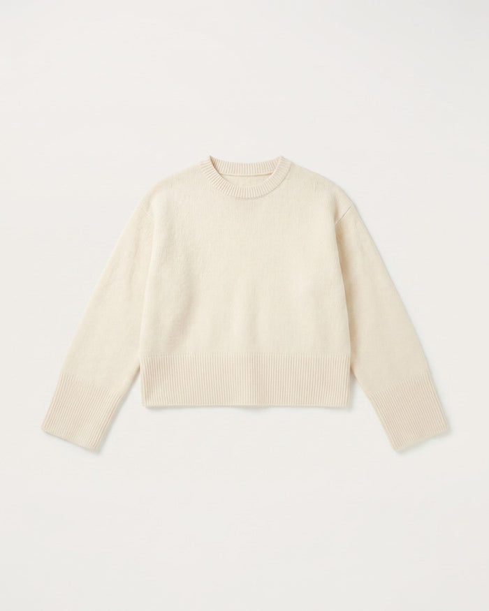 STINE OVERSIZE KNIT i off-white fra DinVintageShop