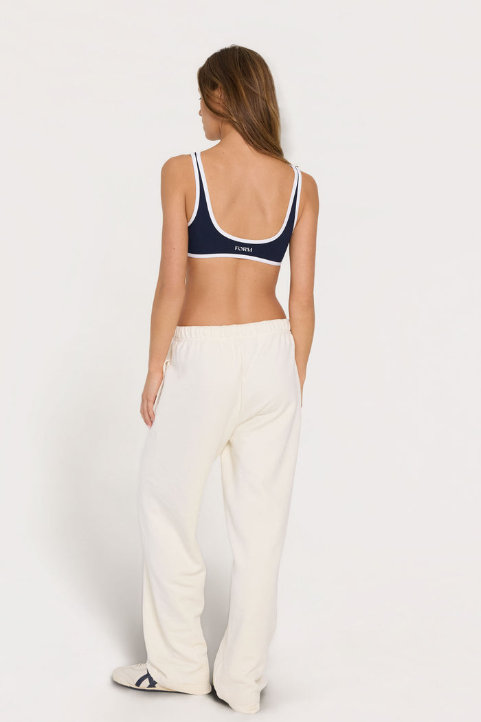 Straight Leg Sweatpants - Cream