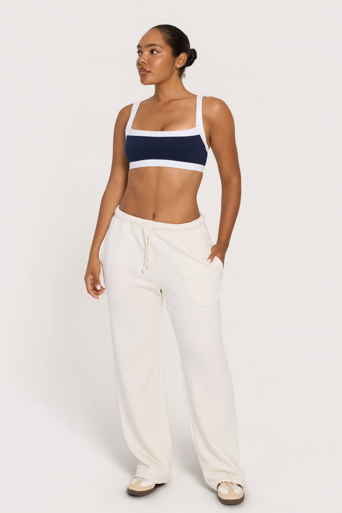 Straight Leg Sweatpants - Cream