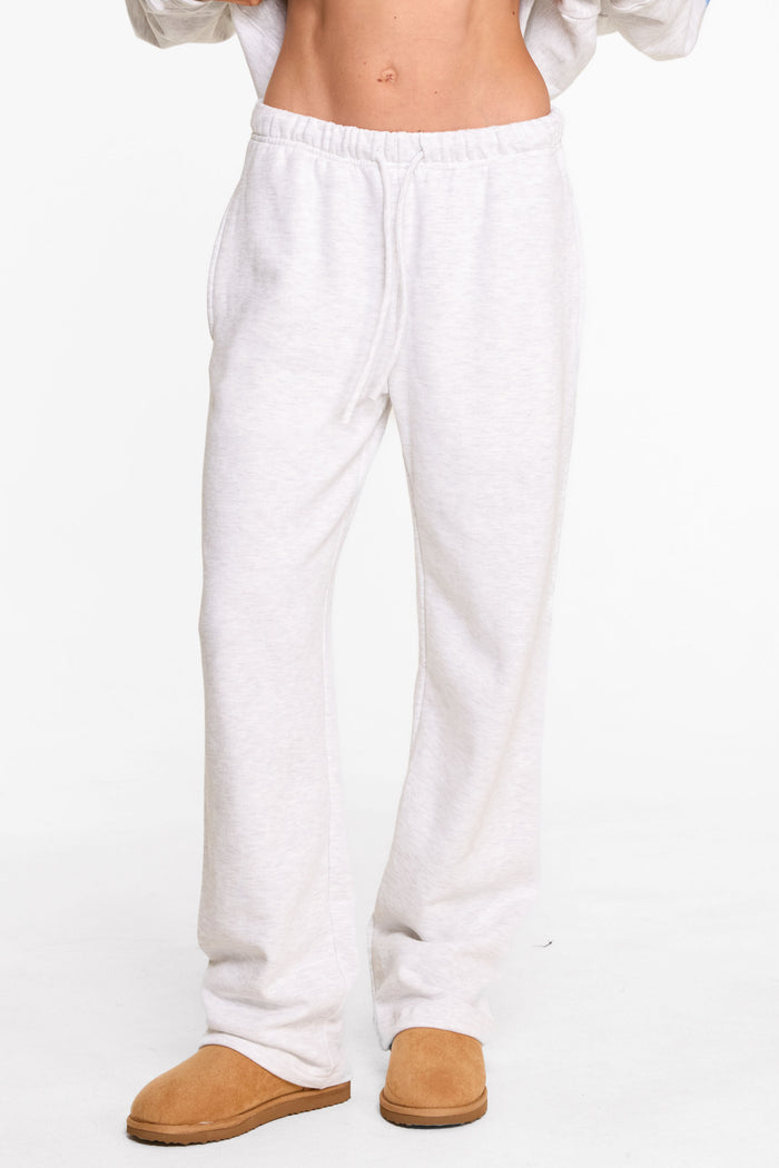 Straight Leg Sweatpants - Heather Grey