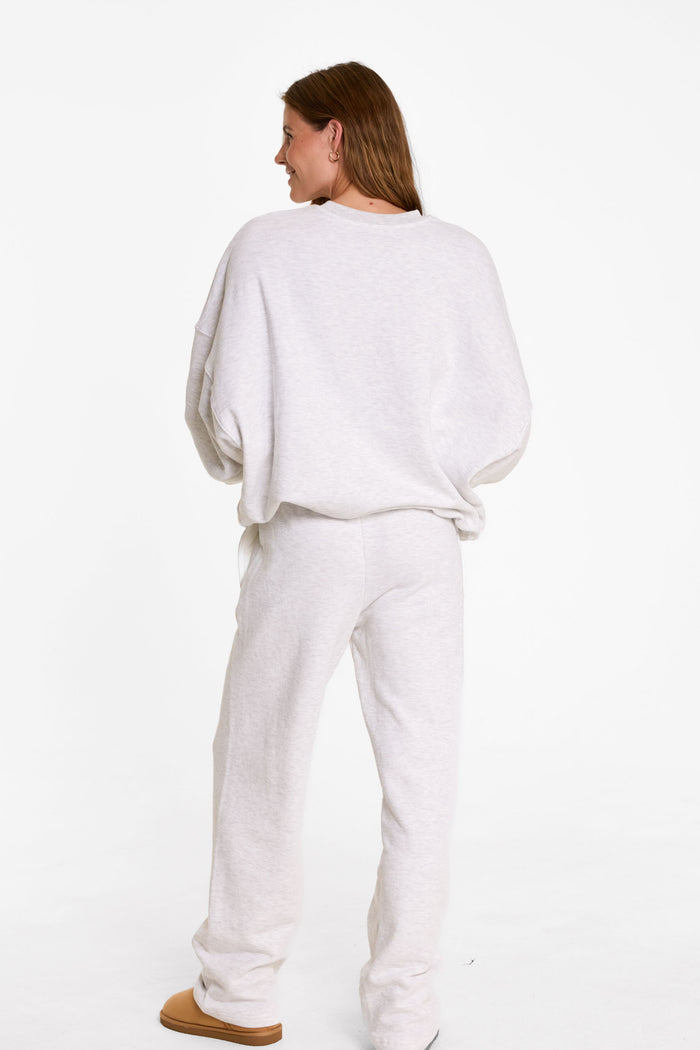 Straight Leg Sweatpants - Heather Grey