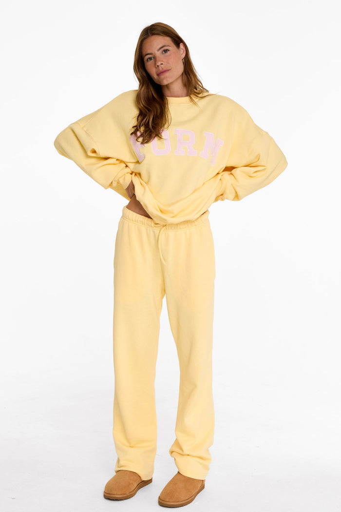 Straight Leg Sweatpants - Sunny