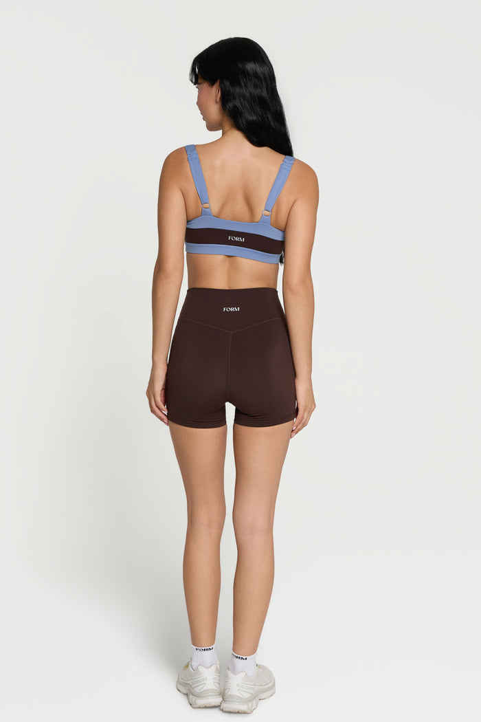 Straight Neck Bra  - Espresso/Glacier