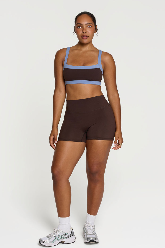 Straight Neck Bra  - Espresso/Glacier