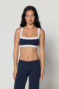 Straight Neck Bra - Navy/White