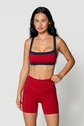 Straight Neck Bra - Ruby/Navy