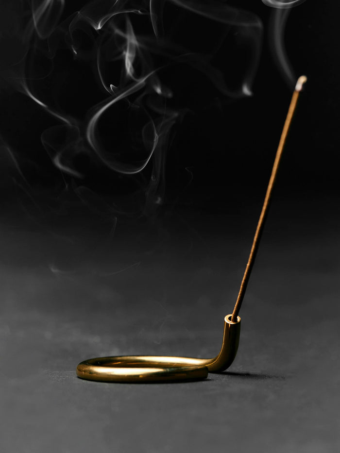 Black subtle bodies brass incense holder