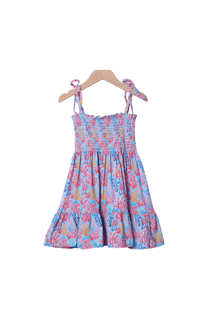 The Smocked Flamingo Apparel & Accessories Summer Coral Knit Dress