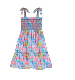 The Smocked Flamingo Apparel & Accessories Summer Coral Knit Dress