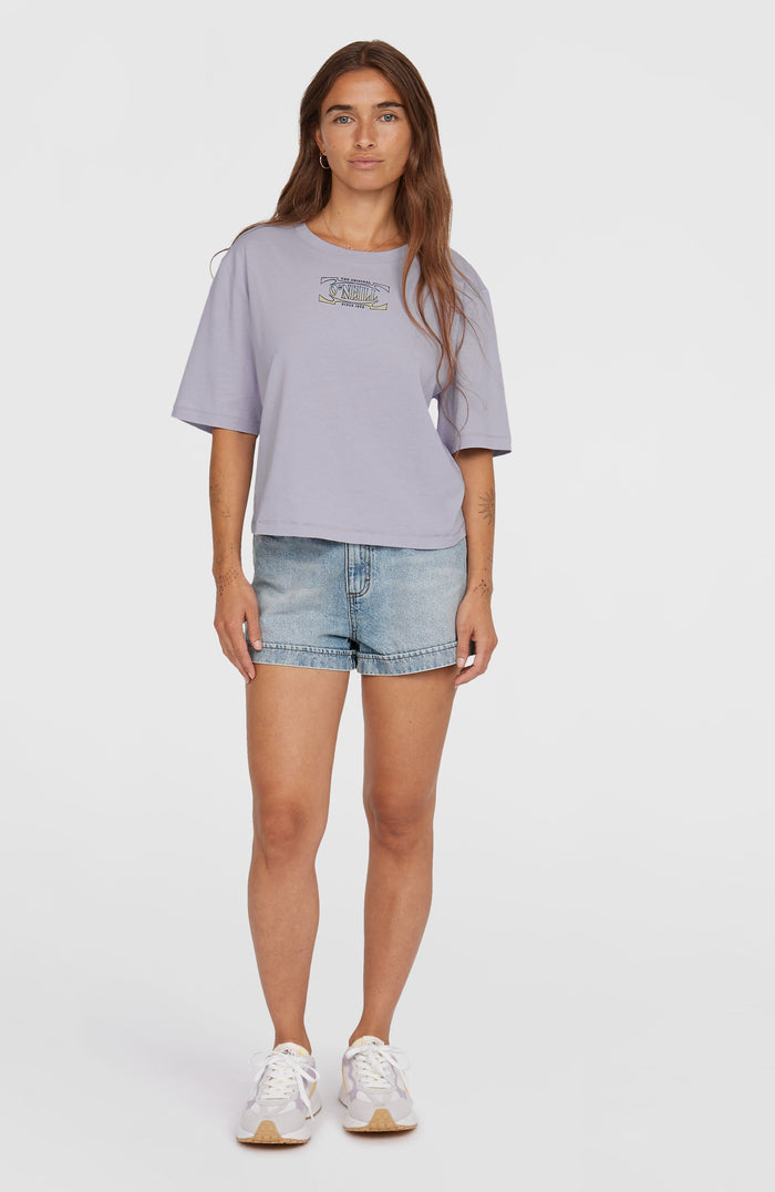 Summer Musthaves Back Print T-Shirt | Purple Gleam