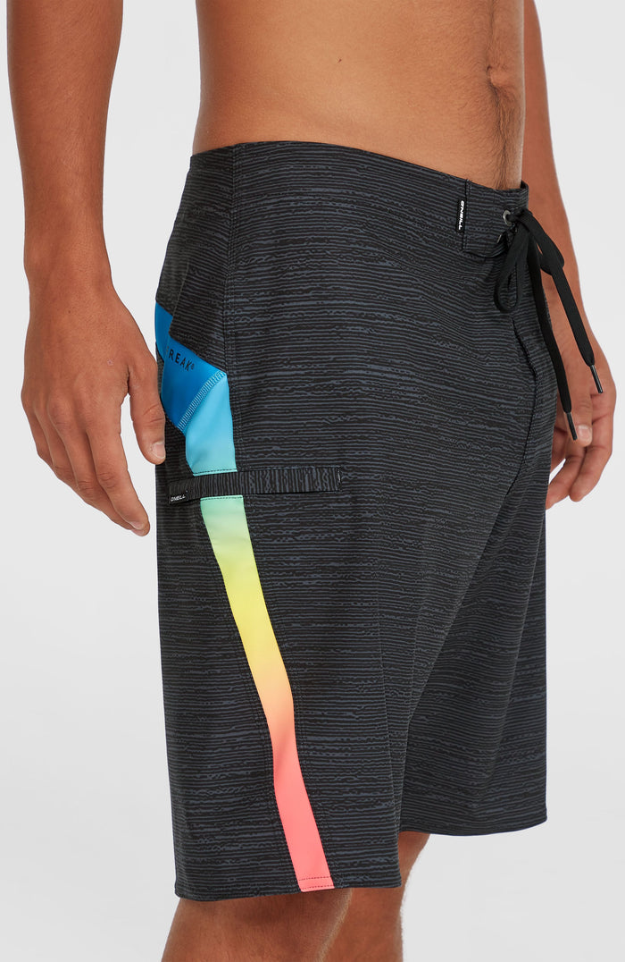 Superfreak 20'' Boardshorts | Black Multi Colour Panel