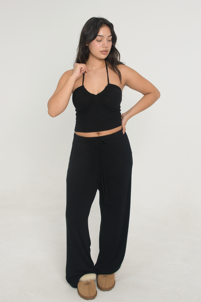 Sweater Halter - Black