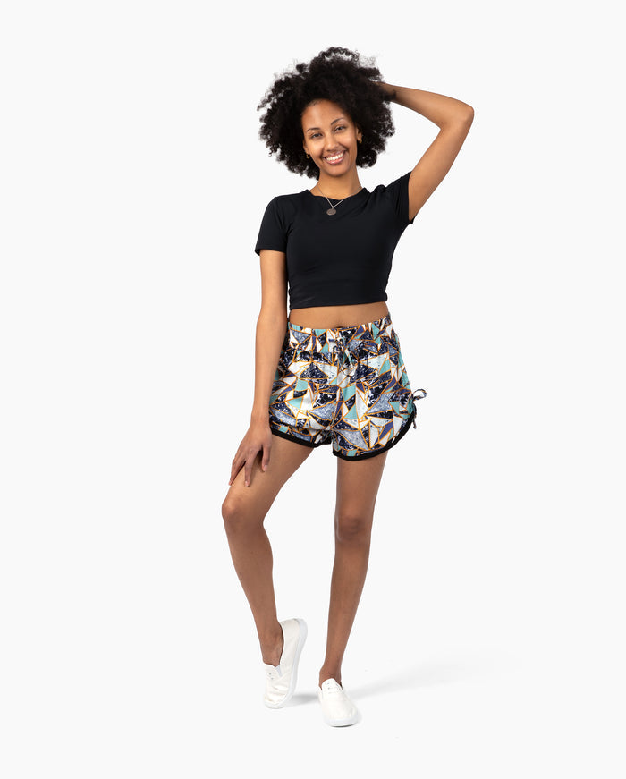 100% cotton harem shorts