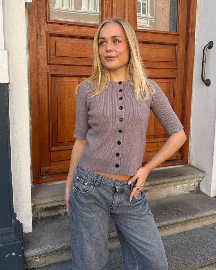 TANJA 3/4 KNIT - TAUPE - Dinvintageshop