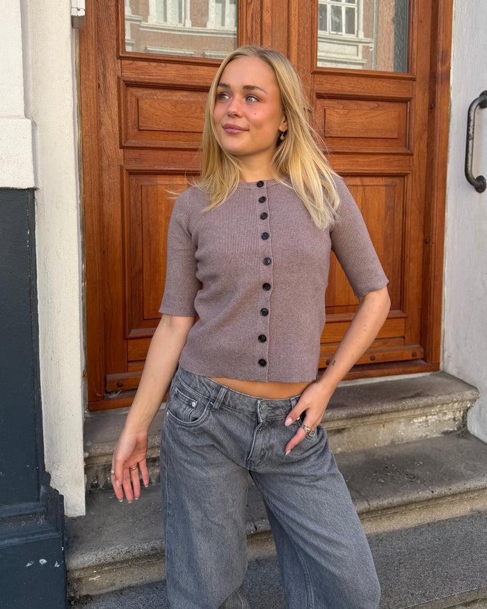 TANJA 3/4 KNIT - TAUPE - Dinvintageshop