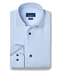 TBMS13100454 | Sky Contrast Herringbone Solid Dress Shirt