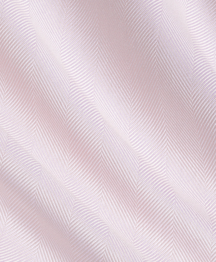 TBMS13100650 | Pink Contrast Herringbone Solid Dress Shirt