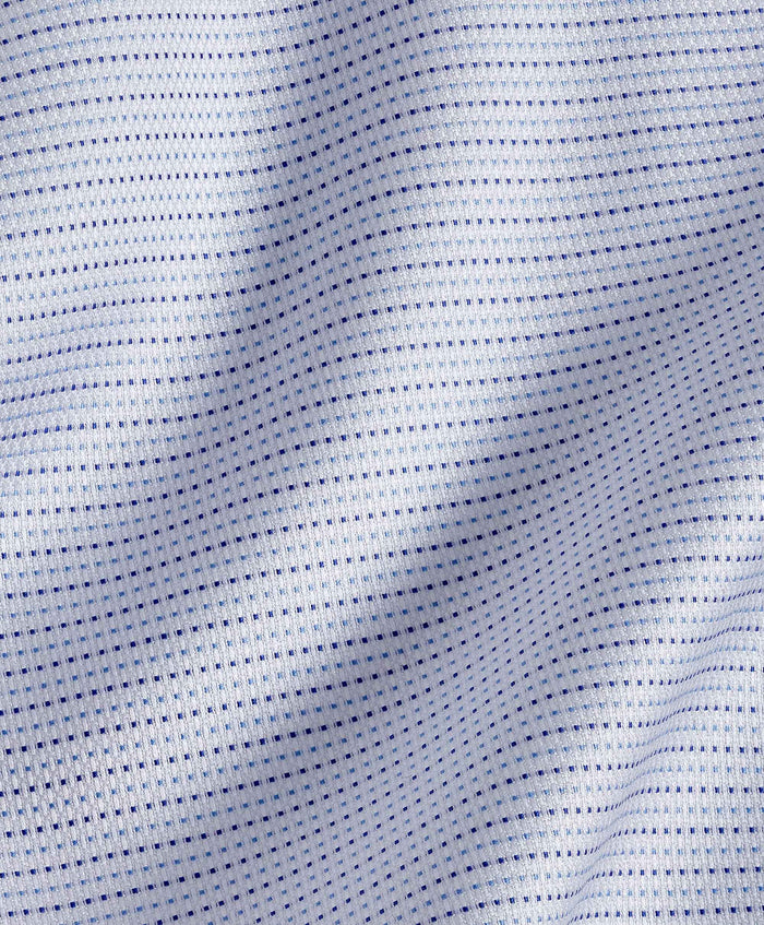 TBSP10006135 | White & Blue Micro Dobby Dot Dress Shirt