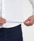 TBSP11100110 | White Twill Stretch Dress Shirt